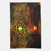 波と光の効果で繰り返される線 キッチンタオル (縦)