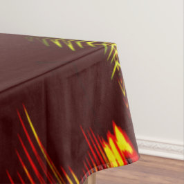 波と光の効果で繰り返される線 テーブルクロス