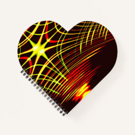 波と光の効果で繰り返される線 ノートブック