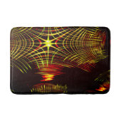 波と光の効果で繰り返される線 バスマット (正面)