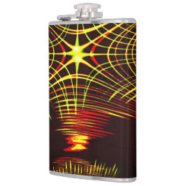 波と光の効果で繰り返される線 フラスク