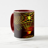 波と光の効果で繰り返される線 マグカップ (正面左)