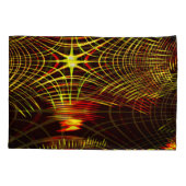 波と光の効果で繰り返される線 枕カバー (裏面-左)