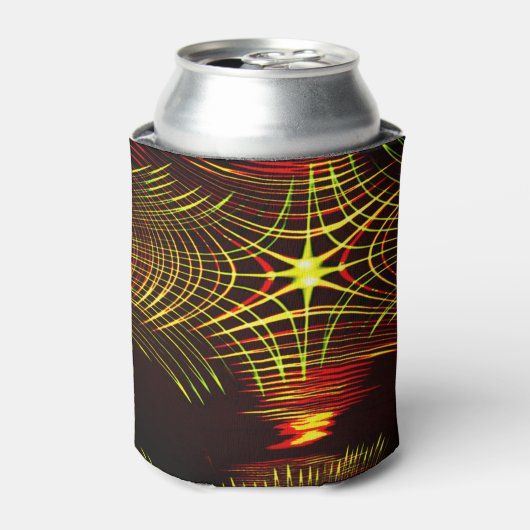 波と光の効果で繰り返される線 缶クーラー (缶正面)