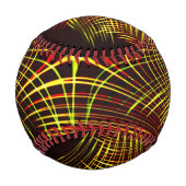 波と光の効果で繰り返される線 野球ボール (裏面)