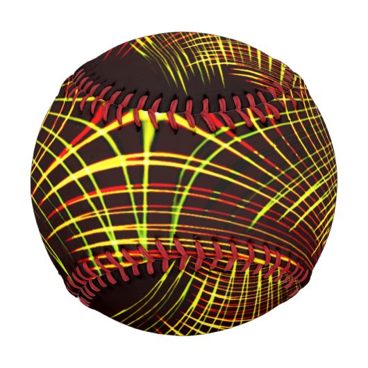 波と光の効果で繰り返される線 野球ボール (正面)