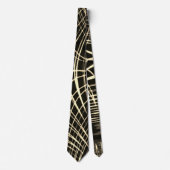 波と光の効果の繰り返し線？ベージュ？ ネクタイ (正面)