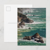 波と共に描かれた海岸の風景 ポストカード (正面/裏面)