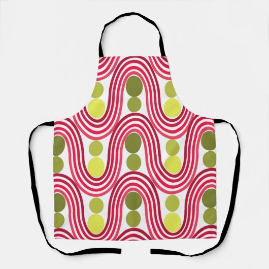 波と円 エプロン (正面)