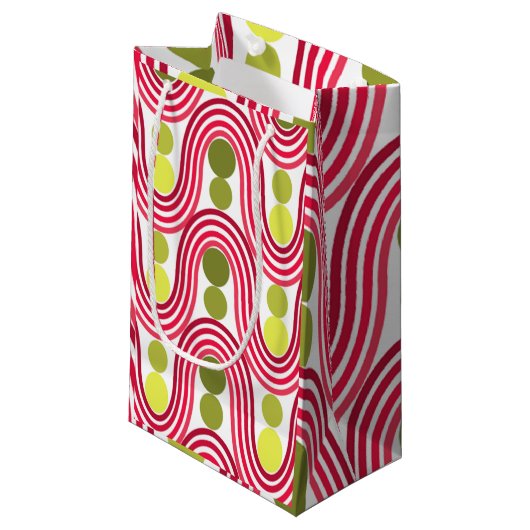 波と円 スモールペーパーバッグ (正面アングル)