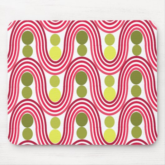 波と円 マウスパッド (正面)