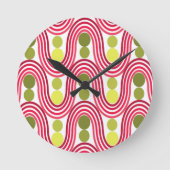 波と円 ラウンド壁時計 (正面)