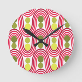 波と円 ラウンド壁時計