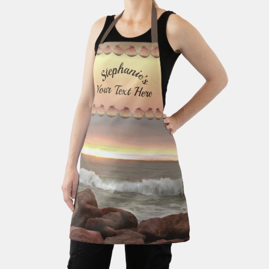 波と大きい石0893 エプロン (インサイチュ)