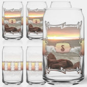 波と大きい石0893 ガラス缶