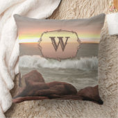 波と大きい石0893 クッション (ブランケット)