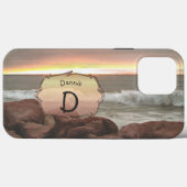 波と大きい石0893 Case-Mate iPhoneケース (裏面 (横))