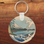 波と富士山,広重波と山富士，広重 キーホルダー (正面)
