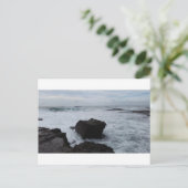 波と岩はがき ポストカード (スタンド正面)