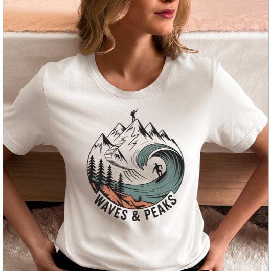 波と峰 Tシャツ
