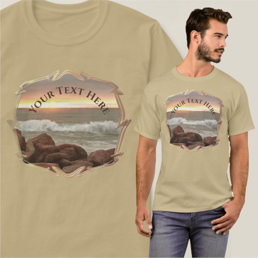 波と巨岩 0893 Tシャツ