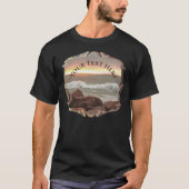 波と巨岩 0893 Tシャツ (正面)
