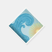 波と日差し スタンダードカクテルナプキン (角)