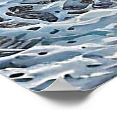 波と海の穏やかな景色 ポスター (角)