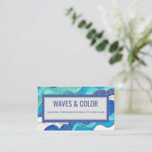 波と色 名刺 (スタンド正面)