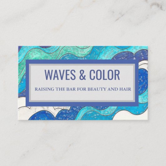 波と色 名刺 (正面)
