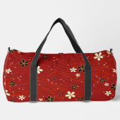 波と花びら ダッフルバッグ (正面)