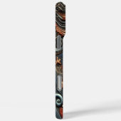 波と要素を持つ帆船航海の彫刻 Case-Mate iPhoneケース (裏面 / 右)