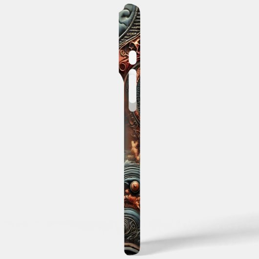 波と要素を持つ帆船航海の彫刻 Case-Mate iPhoneケース (裏面 / 左)