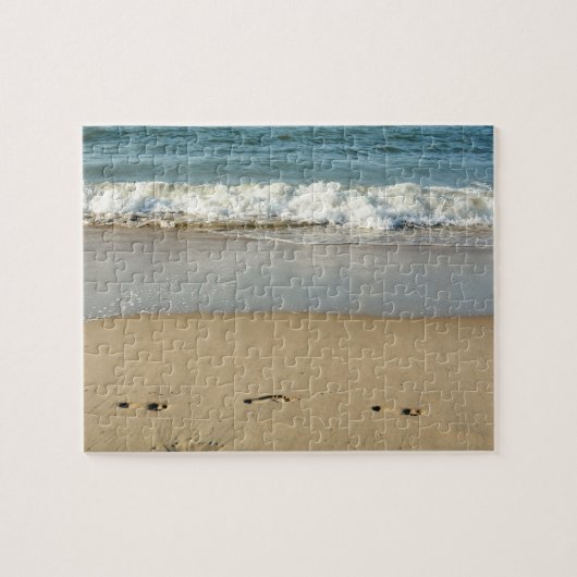 波と足跡 –  ジグソーパズル (横)