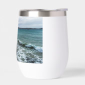 波と魚釣り船が海に乗り (左面)