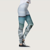 波と魚釣り船が海に乗り レギンス (右)