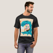 波と魚 Tシャツ (正面フル)