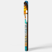 波と鮮やか太陽光線ステンドグラス – アート・ミーツ Case-Mate iPhoneケース (裏面 / 左)