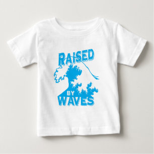 波によって引き上げられる ベビーTシャツ