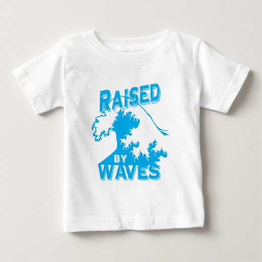 波によって引き上げられる ベビーTシャツ (正面)