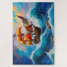 波に乗った海賊船