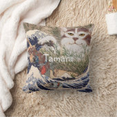 波に乗った超自然素晴らし猫 クッション (ブランケット)