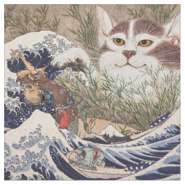 波に乗った超自然素晴らし猫 ファブリック
