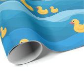 波に乗った黄色いゴムのアヒル ラッピングペーパー (ロールコーナー)