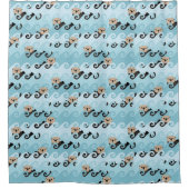 波に乗っているラッコ シャワーカーテン (正面)