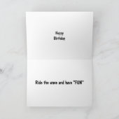 波に乗っておもしろい誕生日 カード (内部)