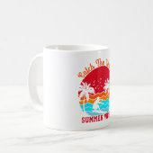 波に乗ってサマーバイブス コーヒーマグカップ (正面左)