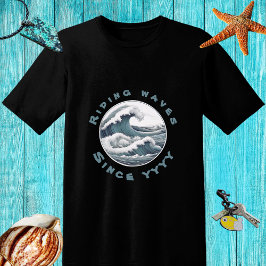 波に乗って以来…ブルーカラーデザイン Tシャツ