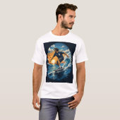波に乗るサーファー Tシャツ (正面フル)