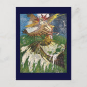 波に乗る人魚 ポストカード (正面)